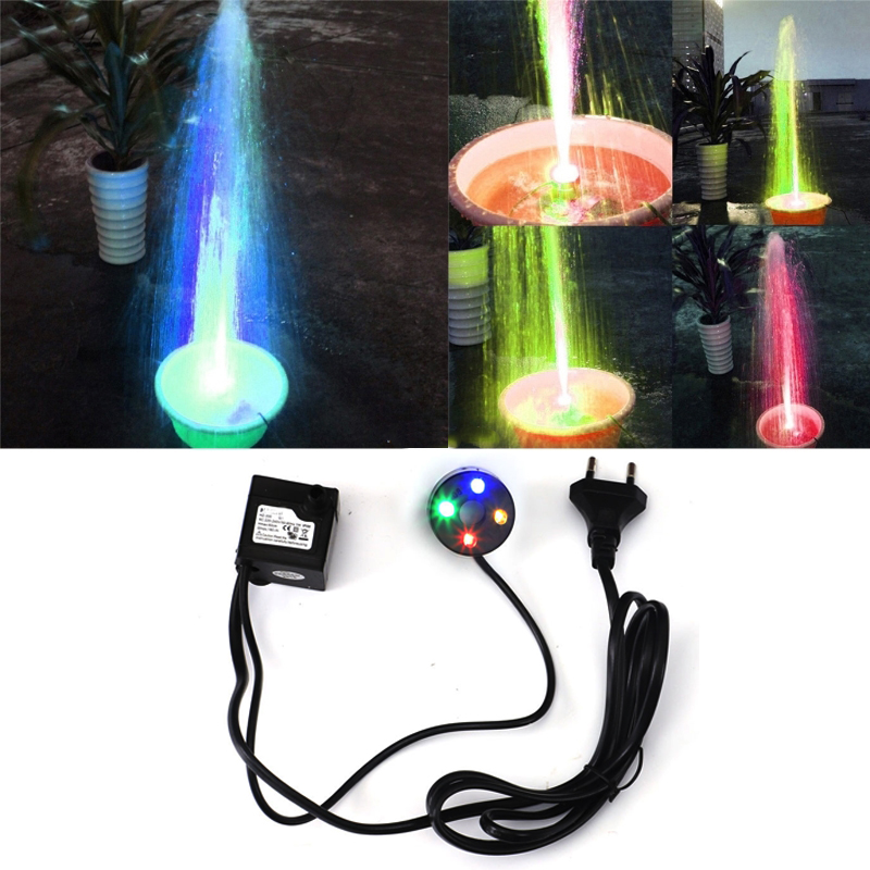 水族館 220V 3 ワット水中ウォーターポンプ LED 水槽噴水魚の池タンク EU プラグ Aquario ウォーターポンプ魚水生ペットキット