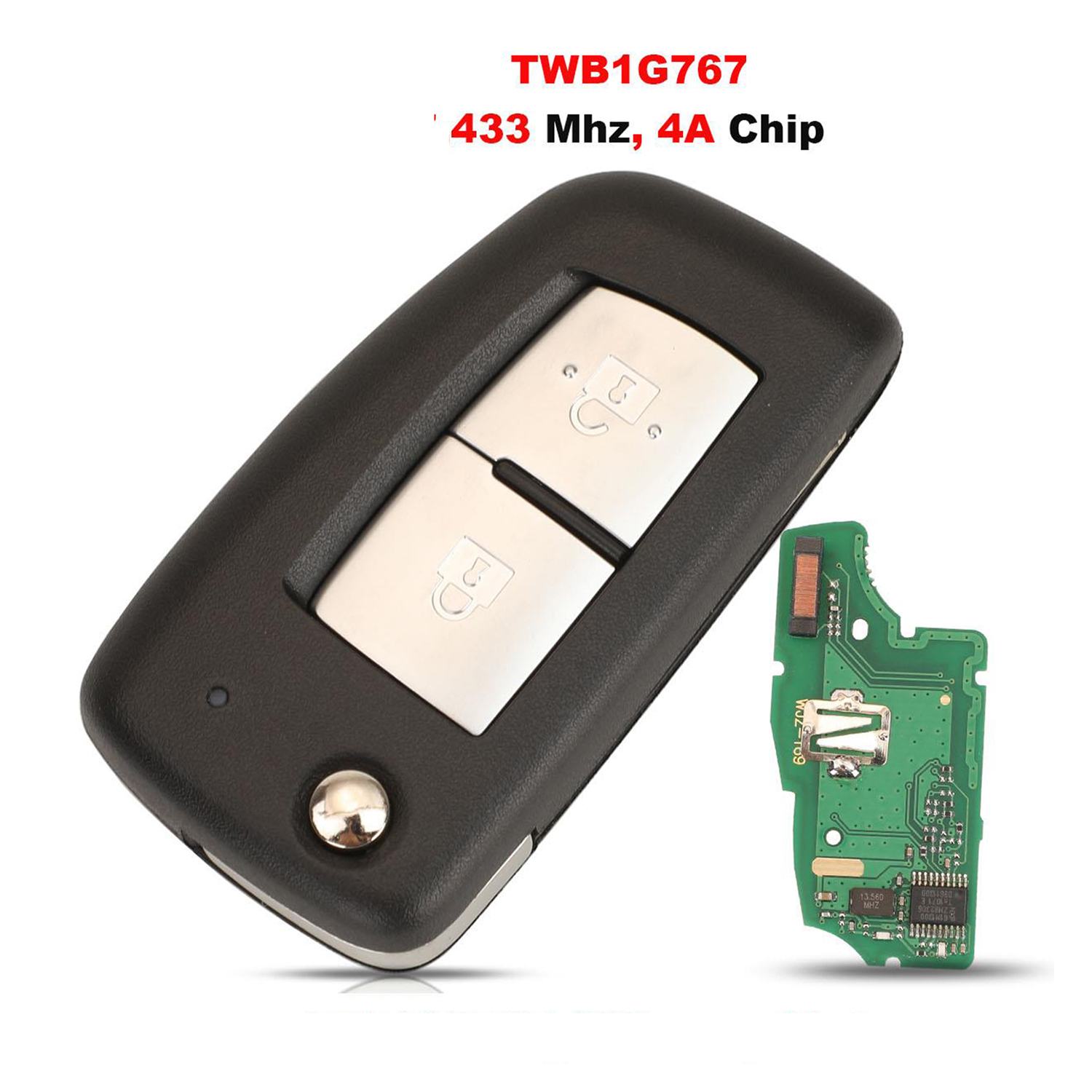 Jingyuqin フリップリモートキー TWB1G767 433MHz PCF7961M 4A 日産キャシュカイ (J11E/J11R) マイクラ (K14FR) パルサー (C13M) エクストレイル (T32)