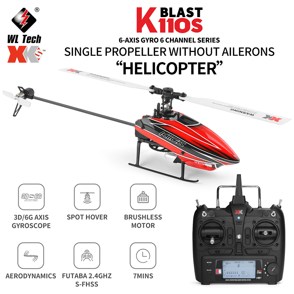RC Wltoys XK K110S 6CH 3D 6G システムリモコン玩具ブラシレスモーター 2.4 グラム RC ヘリコプター BNF/RTF 双葉 S-FHSS と互換性