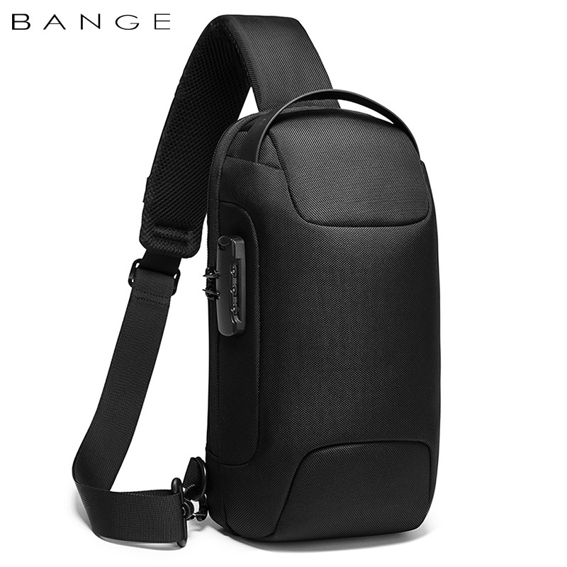 Bange ホットチェストバッグ新抗泥棒男性クロスボディバッグ防水ショルダーバッグ USB 充電短期旅行男性トラベルパック
