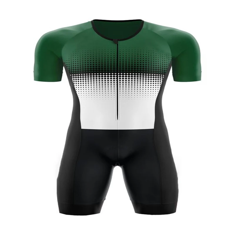 印刷サイクリング服ビブショーツシリコーンパッド抗 UV トライアスロンサイクリングジャージスーツプロフェッショナル半袖新しい