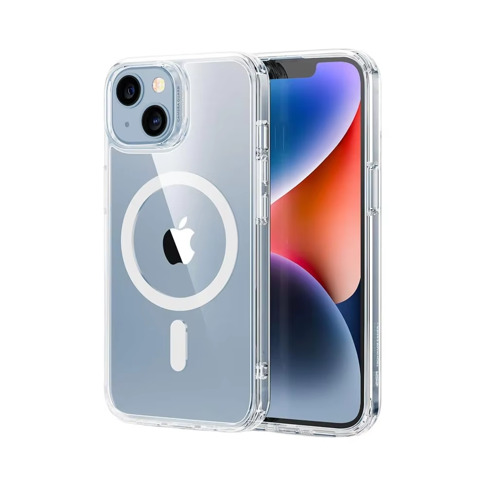 卸売磁気耐衝撃軍事グレード保護ハイブリッドケース iPhone 14/13 クリア HaloLock 互換電話ケース