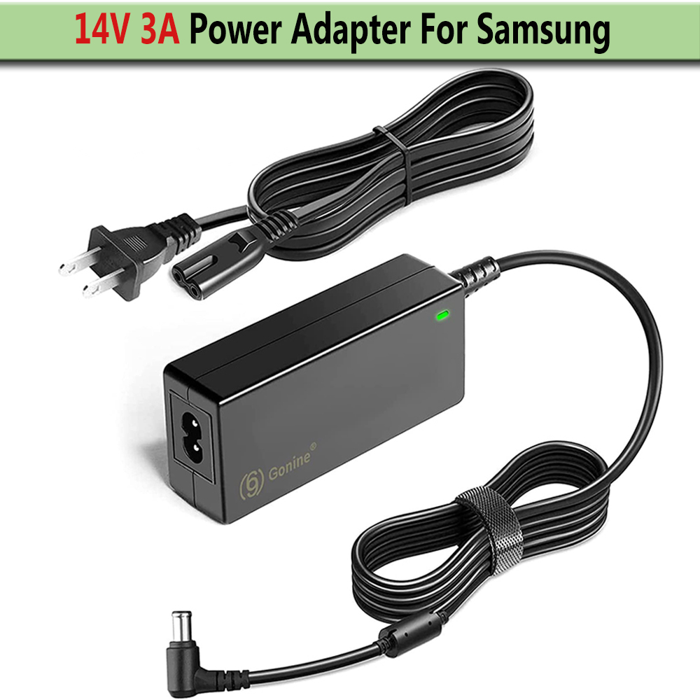 Samsung モニター電源充電器ケーブル用、14V 3A AC アダプターコード Samsung SyncMaster 15" 17" 18" 19" 20" 22" 23" 24" 27"