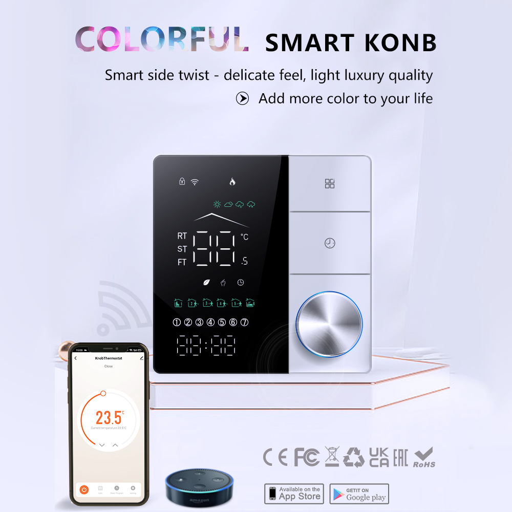16A WIFI マターサーモスタットスマートホーム電気暖かい床暖房温度コントローラーサポート Google アシスタント Alexa