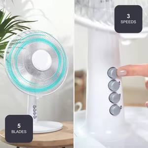 12インチ 40W 人気小型換気扇、プラスチック製メカニカルミニテーブルファン、高品質首振り省エネA+