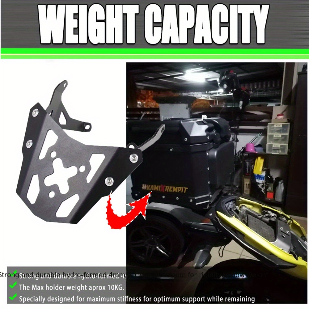 オートバイアクセサリーテールセクションラックキャリア貨物棚リア荷物ホルダーカワサキニンジャ 650 ER 6N 6F 2012-2016