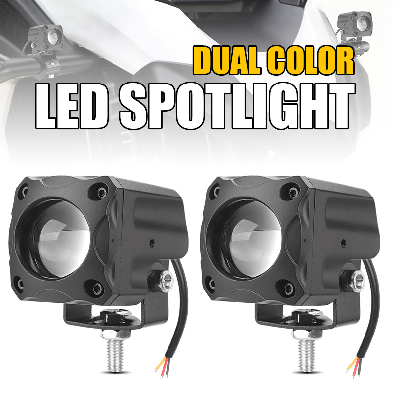 10 V-48 V オートバイ LED スポットライト LED ワークライトポッドハイロービーム白黄色補助フォグランプヘッドランプオフロード車のトラック