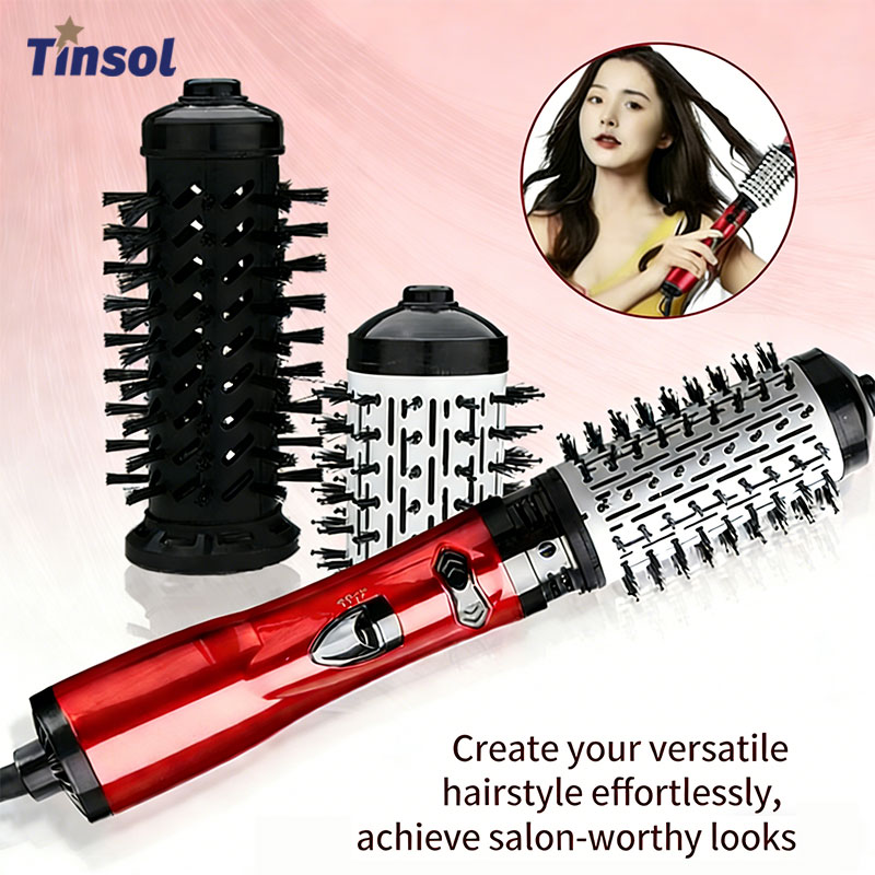 TINSOL 3 in 1 熱風ブラシ、マイナスイオンヘアドライヤー