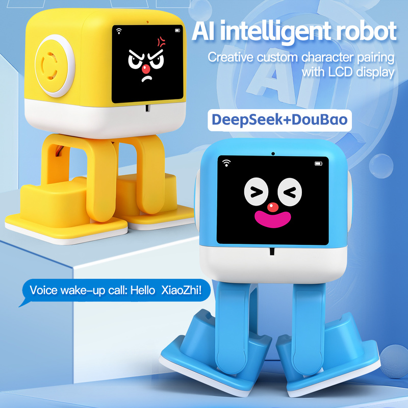 新しい WLtoys AI スマート ロボット、内蔵 DeepSeek インテリジェント音声、タッチして音楽やダンス アクションを中断、子供向けギフト