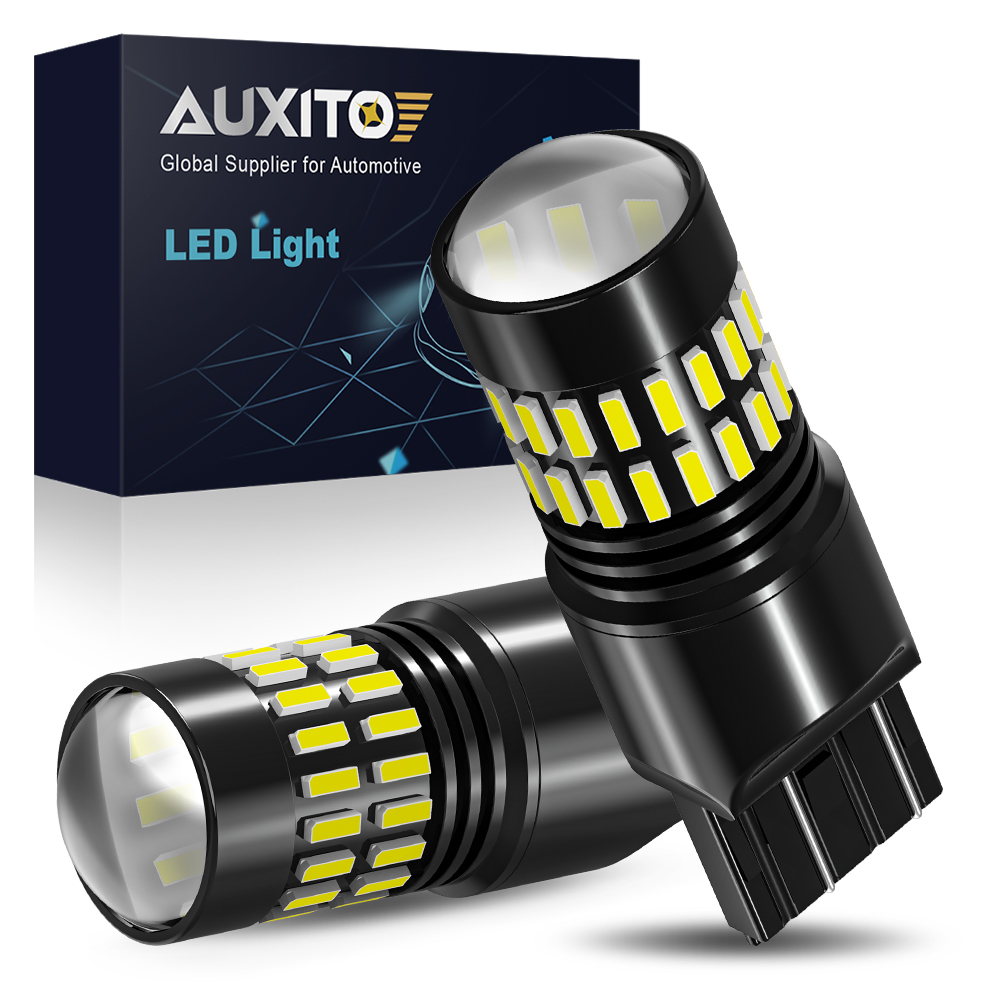 AUXITO 2 個 T20 LED スポットライト 7443 LED 電球 Canbus エラーなし 6000K ホワイト W21W W21/5W DRL 位置リバース車ライト 4014SMD