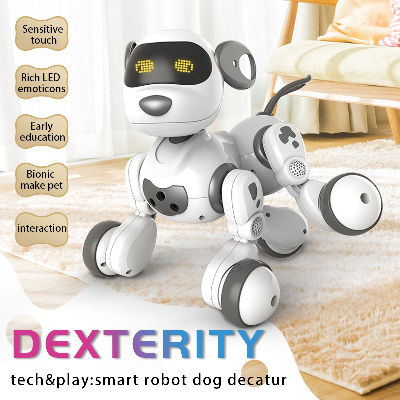 面白い RC ロボット電子犬スタント犬音声コマンドタッチセンス音楽歌ロボット犬男の子女の子子供のおもちゃ 6601