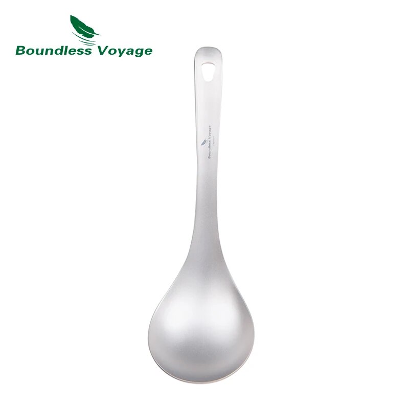 Boundless Voyage チタンスプーン 食器 お粥 シチュー ソース 深鉢おたま スコップ 調理 キッチン