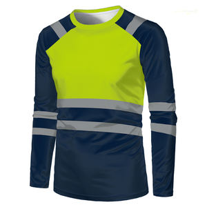 New Fall Collection: High-Quality Men's Safety Work T-Shirt—Polyester, Quick-Drying, Breathable, Moisture-Wicking, Comfortable, Oversized
