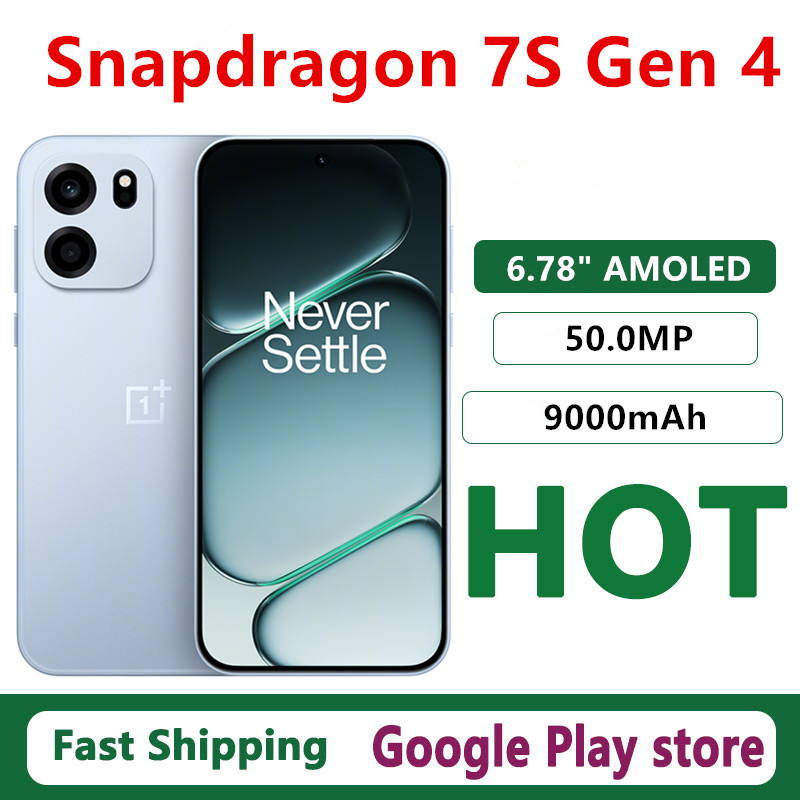 Original Oneplus Turbo 6V Mobile Phone Snapdragon 7S Gen 4 OTA 6.78" AMOLED 144HZ 50.0MP Camera 80W Charge 9000mAh Battery IP69