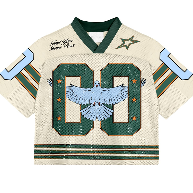 工場カスタム男トリミング特大ヴィンテージストリートスポーツレトロアメリカンボクシーメッシュ Tシャツサッカーフットボールジャージ男性用