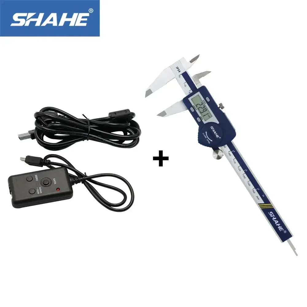 SHAHE 高品質デジタルノギス 150 MM USB タイプ日付ケーブルライン付き