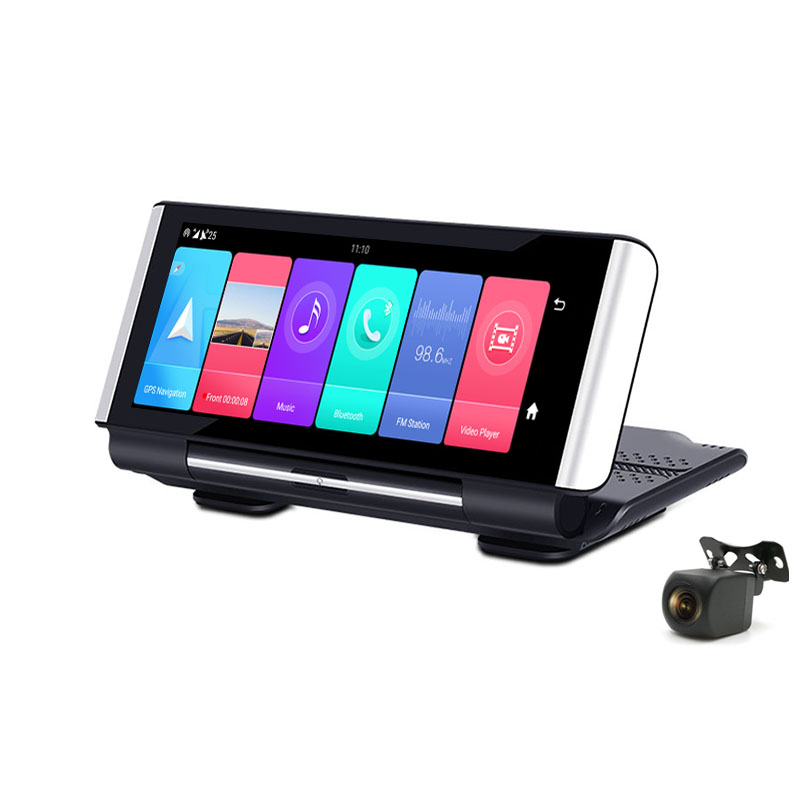 7 インチ 4G Android 8.1 ダッシュカメラ ダッシュボード GPS ナビゲーター 車 DVR ADAS カメラ デュアルレンズ 1080P ビデオレコーダー パーキングモニター