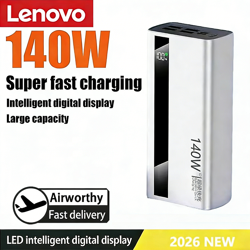 レノボ 500000mah 140 ワット屋外大容量電源銀行高速充電外部スペアバッテリー Led ライトユニバーサルマルチ新しい