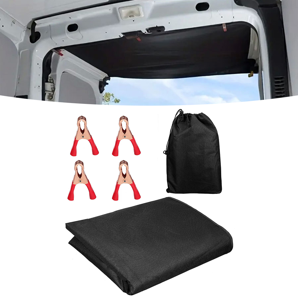 RV リア納屋ドア日よけカバートランスポーター用リア納屋ドア日よけカバー黒 RV 用メルセデス用スプリンター用