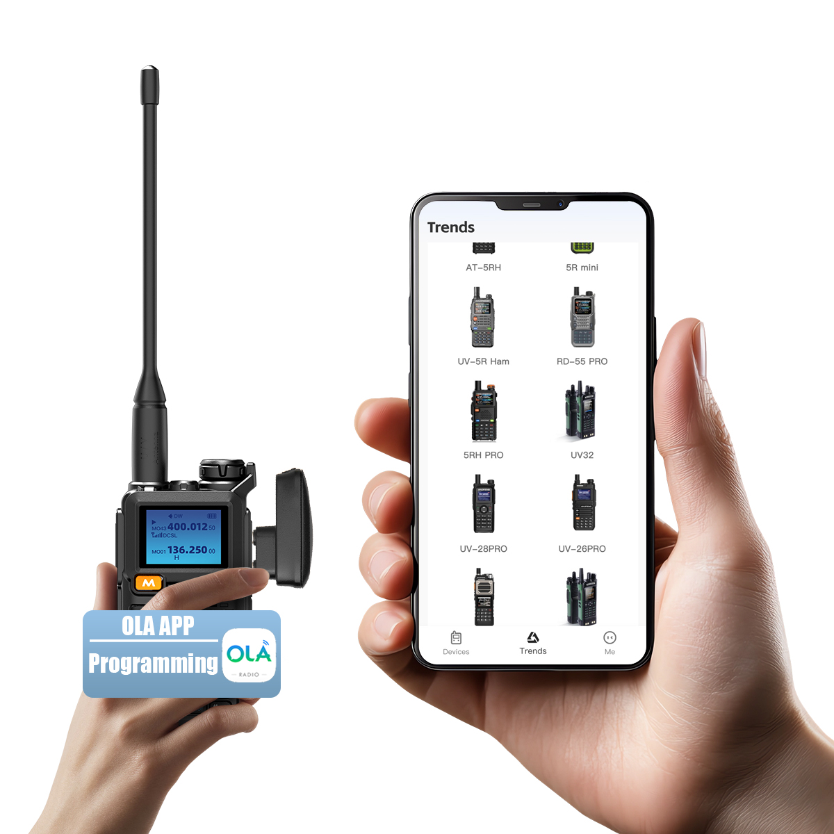 Bluetooth トランシーバー プログラマー、アプリ制御の無線周波数ライター、USB-C 充電式アダプター (BT-1AD)