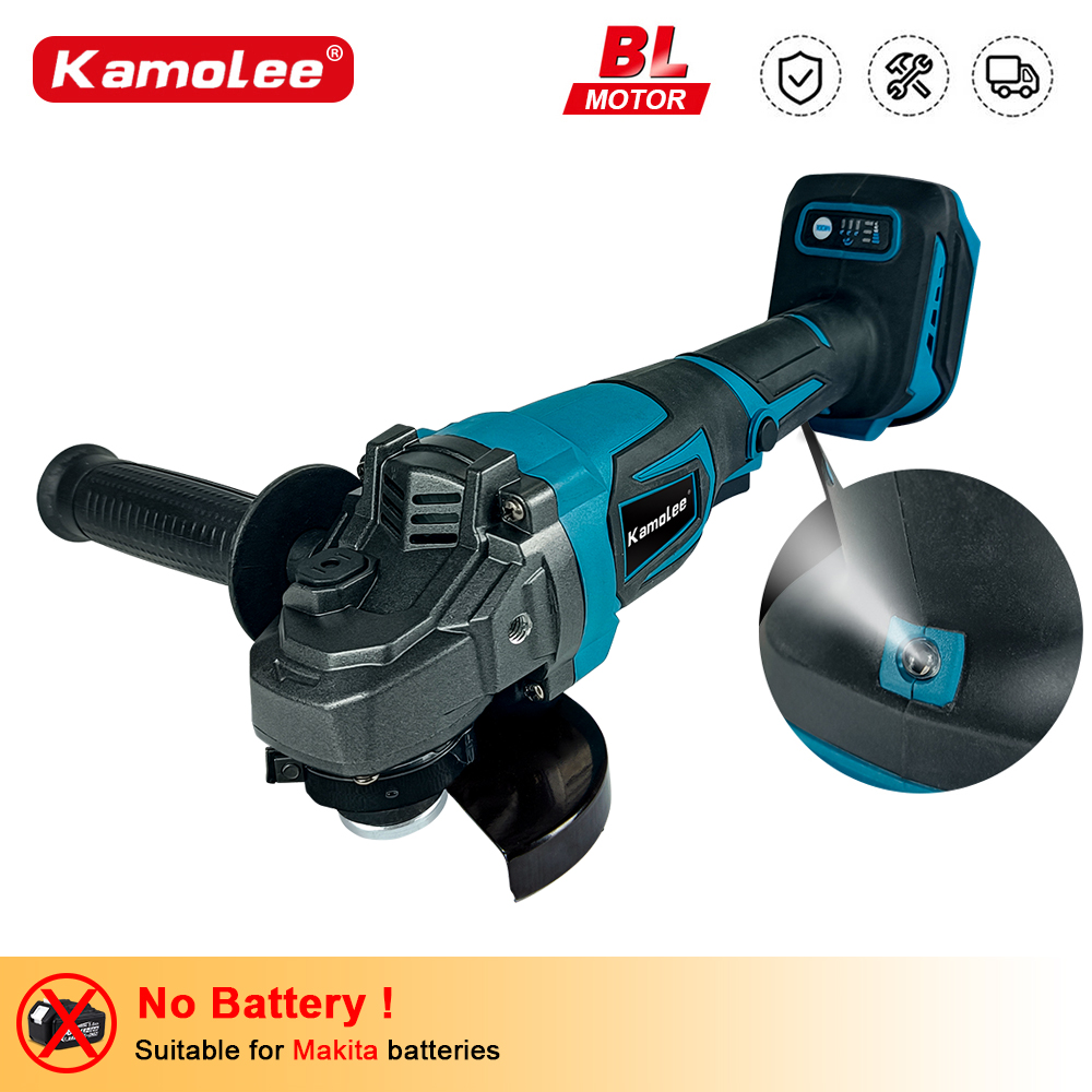 Kamolee M10 100 ミリメートル/125 ミリメートル 18500RPM ブラシレスコードレスアングルグラインダー 3 スピード切断電動工具と互換性マキタ 18V バッテリー