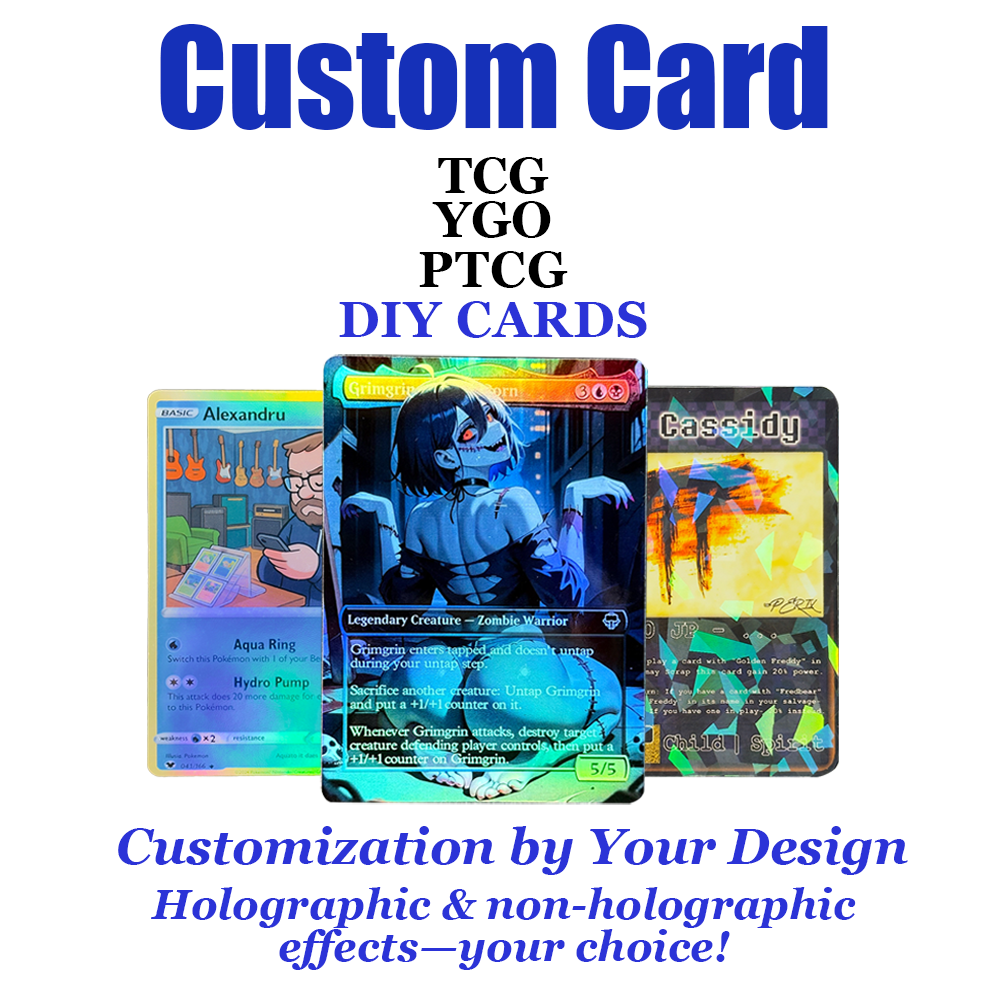 DIY PTCG カードカスタムゲームカードフォイル/レギュラーカードパーソナライズカードカスタマイズ TCG/YGO/OPCG ゲームコレクションカード