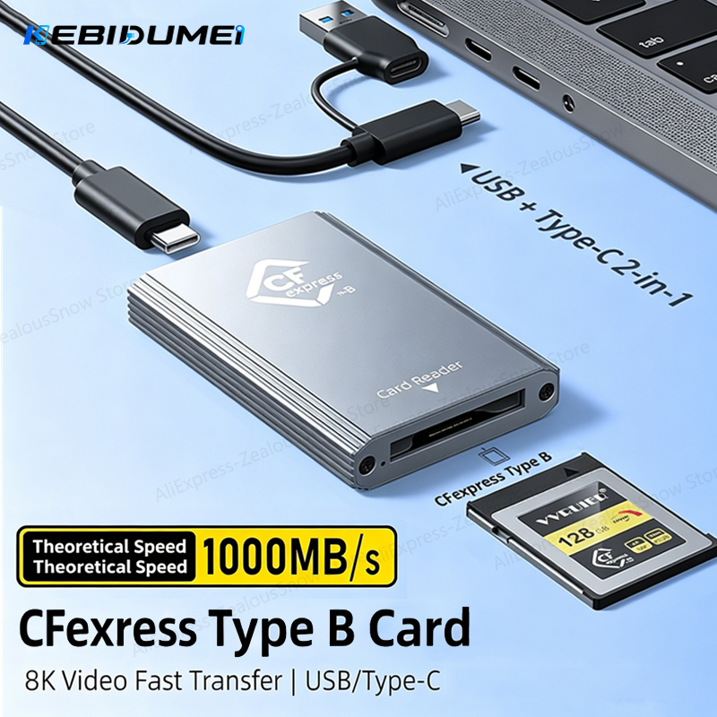 10Gbps CFexpress タイプ B カードリーダー USB3.2 Gen2 アダプター ポータブル タイプ A-C CF Express B カードリーダー Windows XP MAC OS 用 一眼レフ用