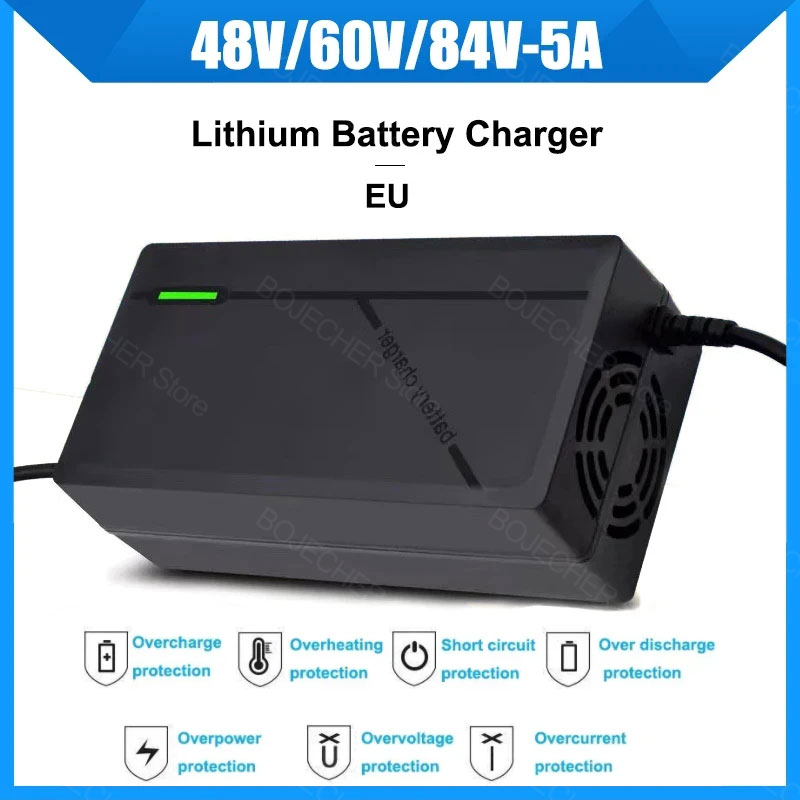 48V 36V 72V 60V 5A 充電器インテリジェント高速充電 10/13/16/20S リチウムイオン電池充電器 67.2V 54.6V 84V リチウム電池充電器