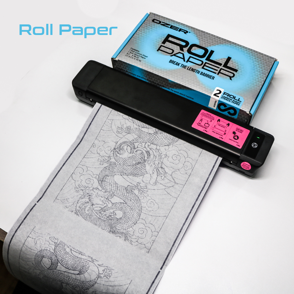 OZER タトゥー転写紙 ローリングペーパー サーマルコピー機用テンプレート紙 サーマルプリンタ用タトゥー紙 タトゥー用品用