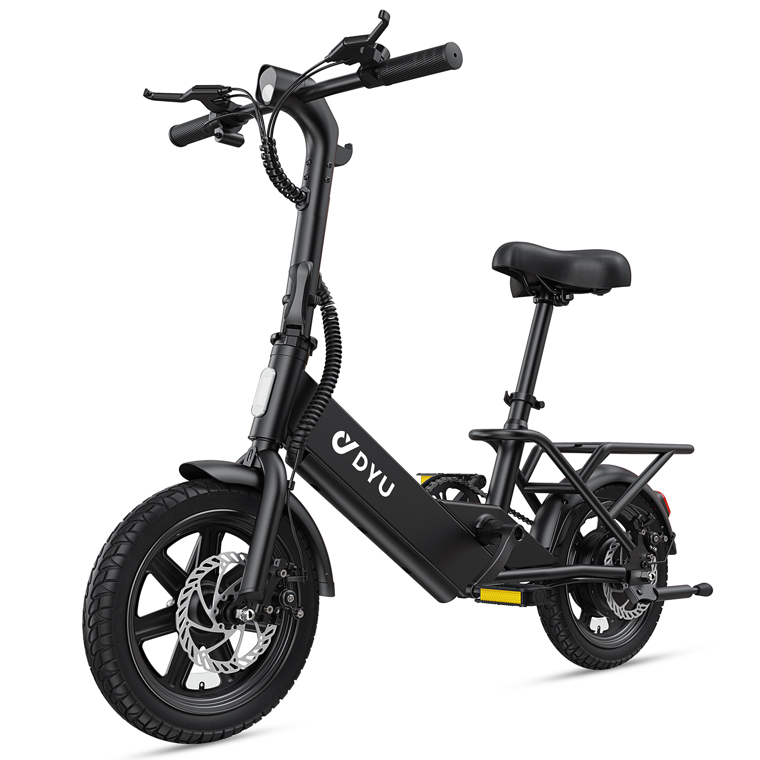 【1年保証】DYU C3 14インチ折りたたみ電動自転車ピーク500Wモーター280WHバッテリー電動自転車、時速20マイルシティ電動自転車UL2849
