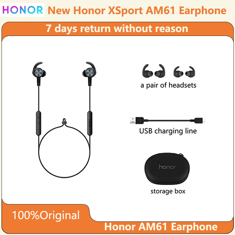 オリジナル名誉 XSport AM61 イヤホン Bluetooth ワイヤレス接続マイクインイヤースタイル充電簡単ヘッドセット Huawei 社用