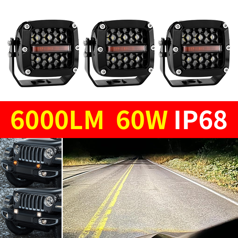 Emark 承認車 Led ワークライトバー Lada 車オフロードトラック SUV ATV オートバイボートアンバー Drl スポットライト補助ライト