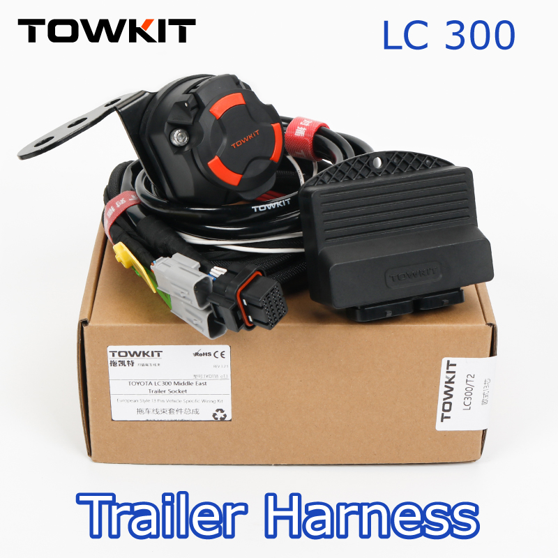 トヨタランドクルーザー LC300 トレーラー配線ハーネスキットユーロ 13/7 ピントレーラー RV テールライト信号オーストラリア 12/7 ピン