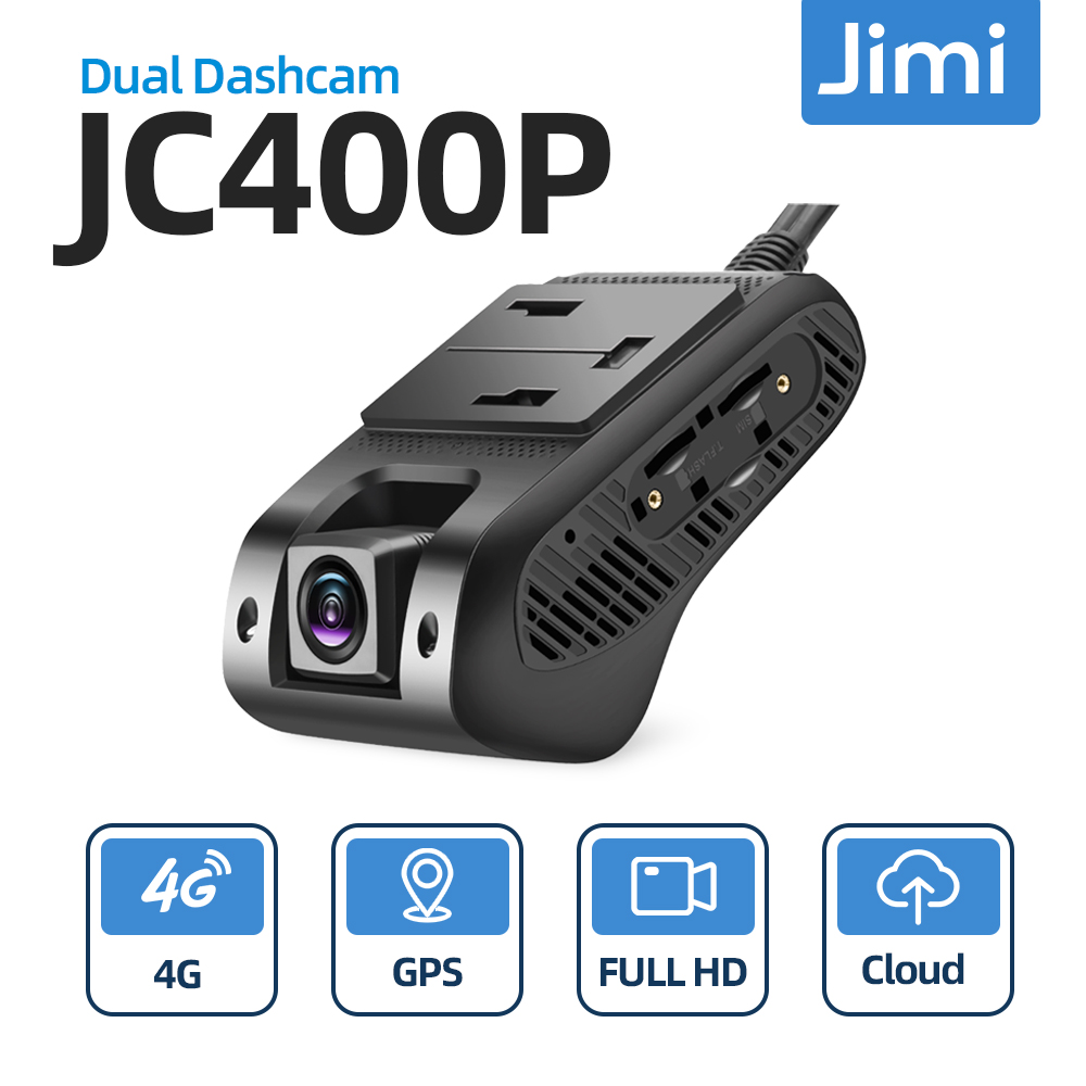 Jimi JC400P 4G 車載カメラ ライブ Stream1080P デュアルカメラ GPS 追跡 Wifi ホットスポット複数のアラーム DVR ダッシュカム無料アプリ Web