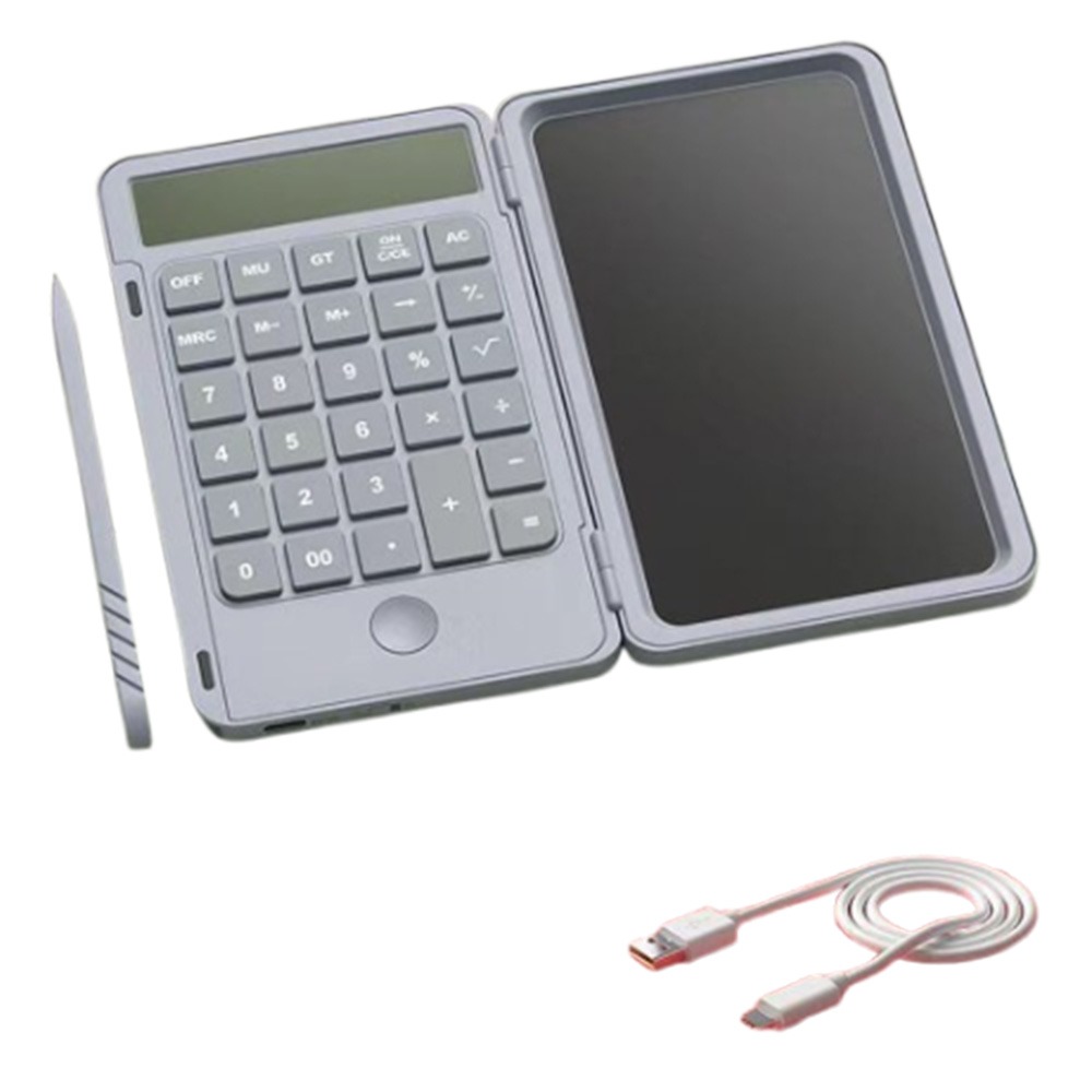 2in1 関数電卓大画面ディスプレイ消去可能なオフィス LCD 描画パッド折りたたみ式充電式デジタル書き込みタブレット