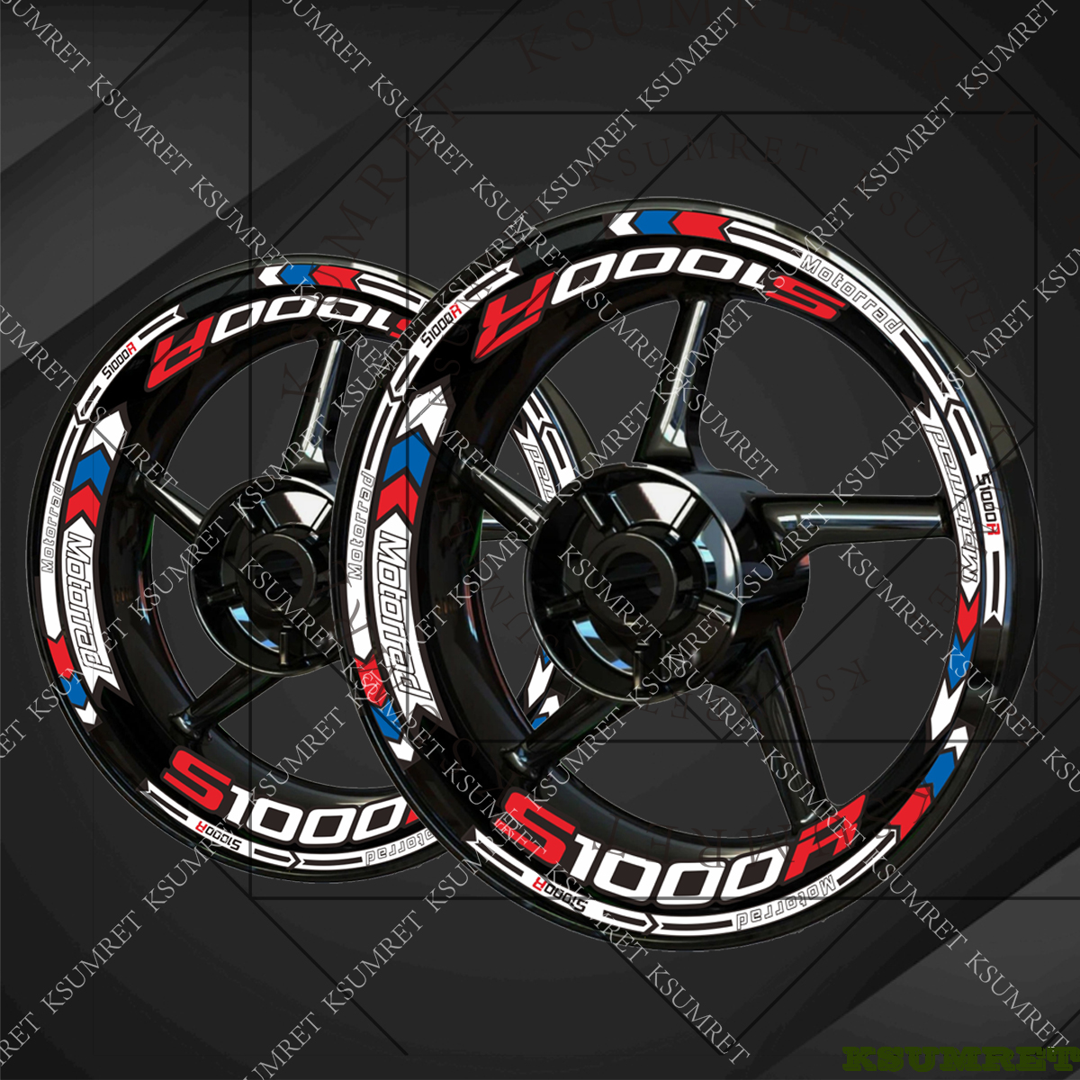 オートバイ S1000R リムステッカー S1000R ロゴホイールデカール