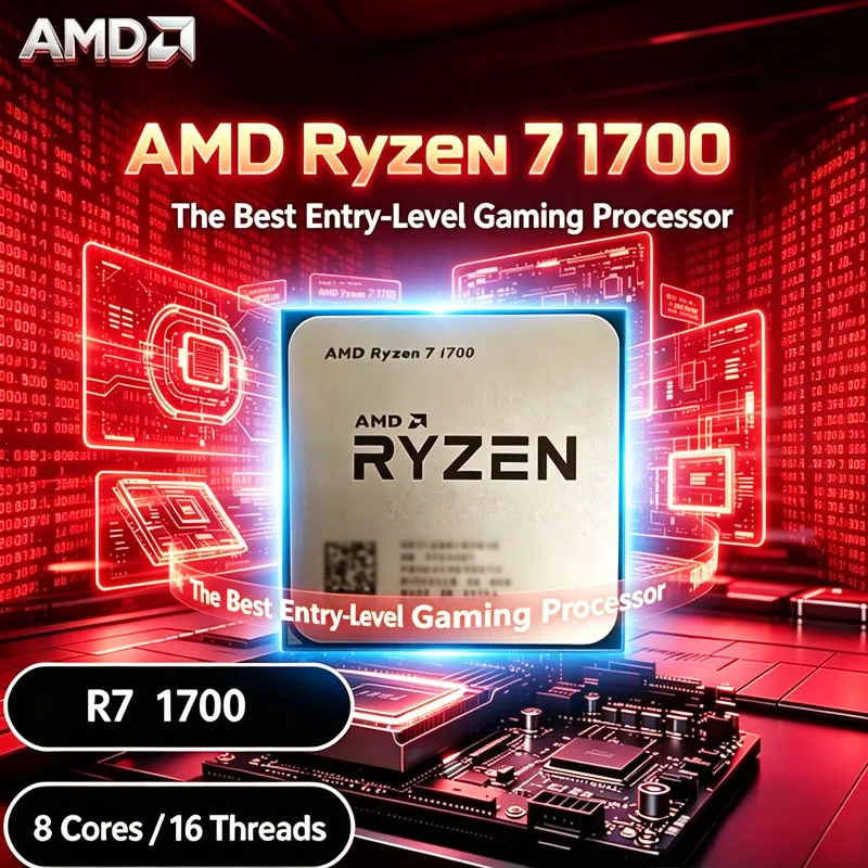 AMD Ryzen 7 1700 R7 1700 3.0 GHz 8 コア 16 スレッド CPU プロセッサ 65 ワット YD1700BBM88AE ソケット AM4 パッケージなし