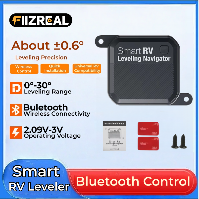 Fiizreal RVS01 スマート RV レベリング ナビゲーター Bluetooth ワイヤレス制御リアルタイムの正確なレベリング測定バッテリーを除く