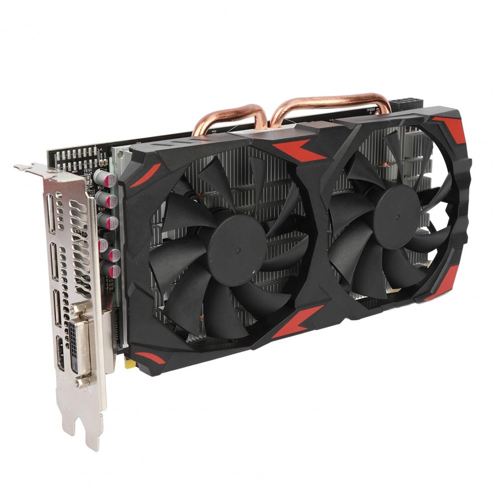 新型RX580グラフィックカード、デュアル冷却ファン搭載、8GB GDDR5 256ビット、高効率放熱、低騒音メモリ搭載、ビデオゲーミングカード