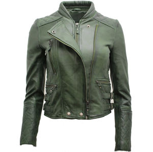 Women's Genuine Leather Studded Biker Jacket, Black, Slim-Fit, Paired with a Women's Motorcycle Leather Jacket
