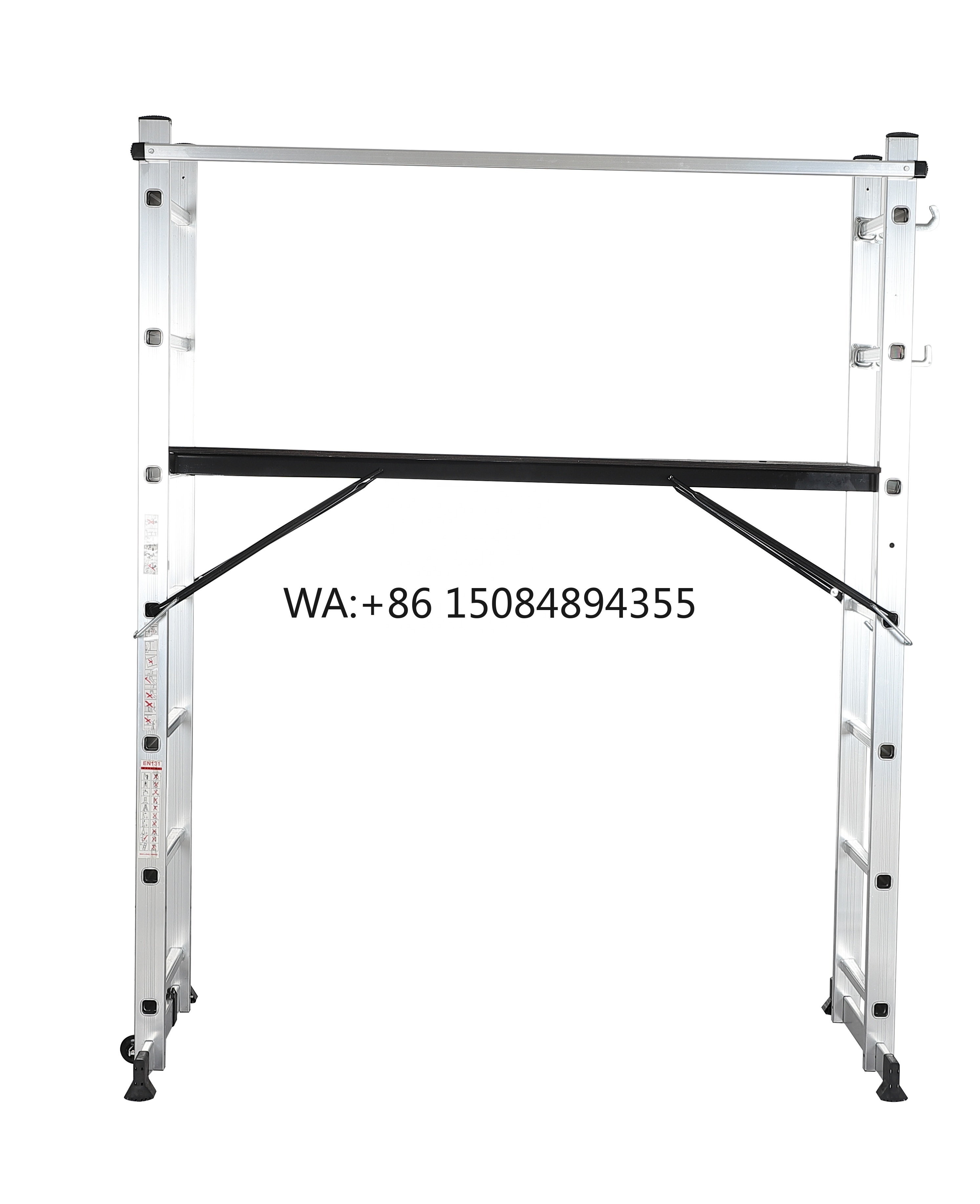 Deliladder  2*6 Alu Step Ladder Scaffold System with CE/EN131 Aluminium Scaffold Ladder