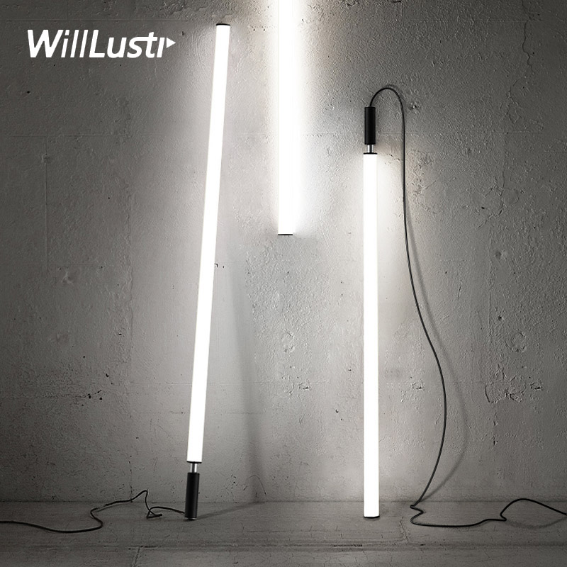 ミニマリスト LED チューブペンダントランプアルミアクリルサスペンションライトホテルラウンジダイニングテーブルベッドサイド吊り天井シャンデリア