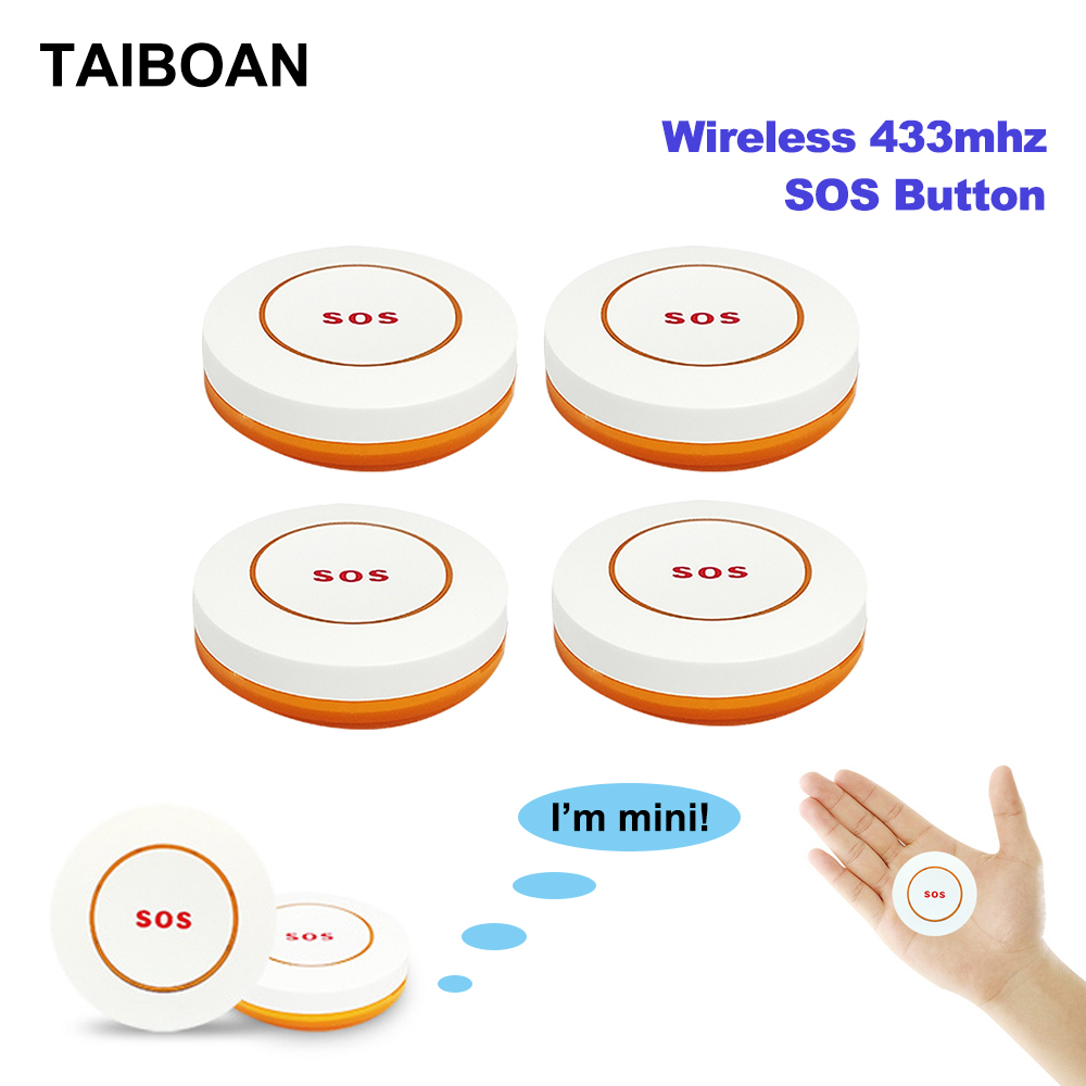 TAIBOAN ミニ丸型高齢者緊急ボタン SOS ワイヤレス 433 メートルセンサーボタン自宅盗難作業 433MHz 家庭用警報システム