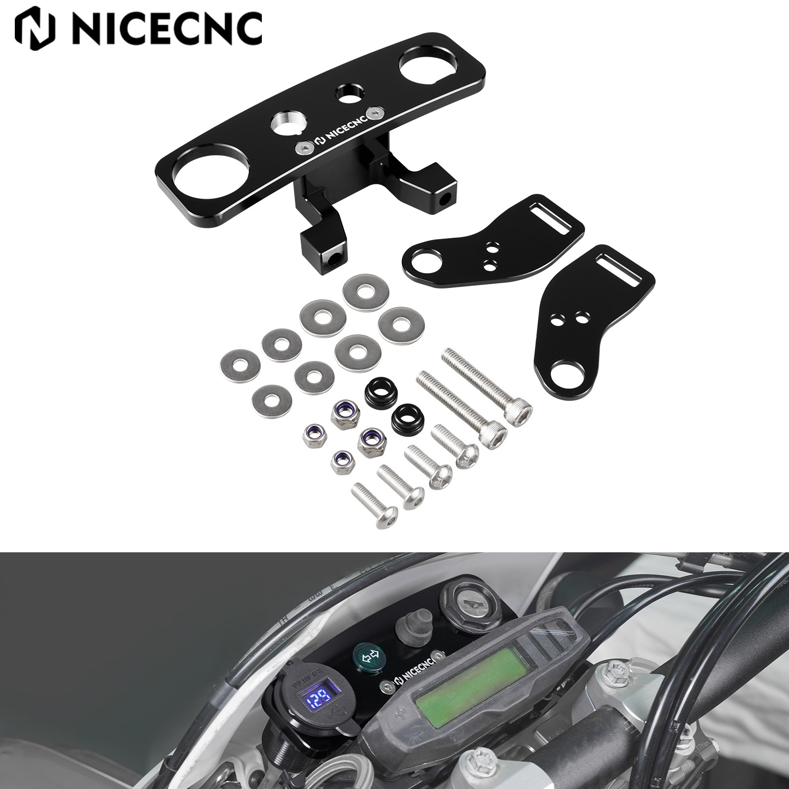 NICECNC 2017-2023 KTM XC-W EXC 300 XCF-W EXC-F 500 450 350 250 200 150 XCW オートバイ点火装置再配置ダッシュキット