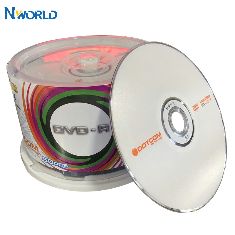 50/ロット DVD ドライブブランク DVD-R CD ディスク 4.7 ギガバイト 16X ブルーレイ記録可能メディアコンパクト追記型データストレージ空の DVD ディスク Lotes