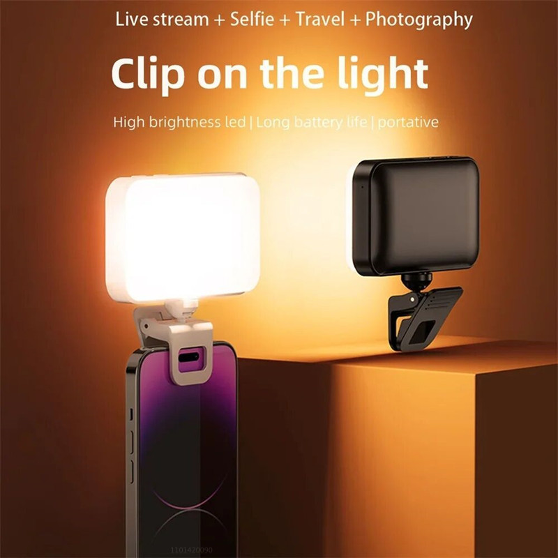 ポケット LED Selfie ライト IPhone IPad 携帯電話ラップトップクリップフラッシュフィルビデオ写真リングライト写真撮影ランプ