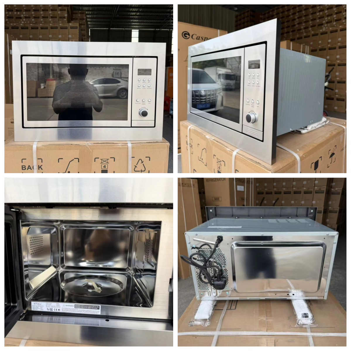 大容量 30L 内蔵電子レンジグリルステンレススチールシルバーカラー 900 ワット電源サポート解凍コンビオートメニュー