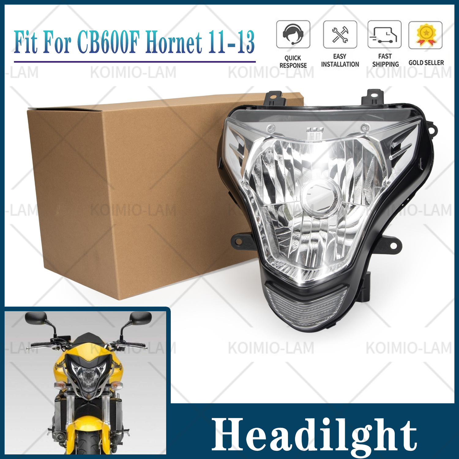 Fit For HONDA CB 600 F Hornet 2011 - 2013 CB600F Motorcycle Headlight Headlamp Assembly
