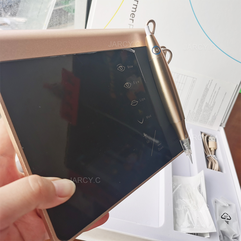シャルマンプリンセスタトゥーマシンタッチスクリーン PMU タトゥーマシンダーモグラフマイクロ色素沈着マシン眉毛リップアイライナー用