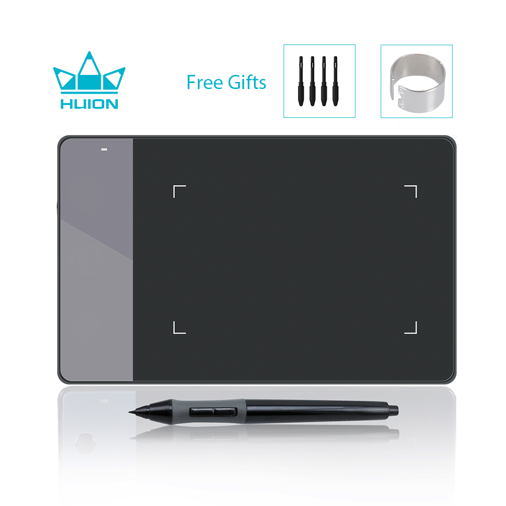 HUION 420 Graphics Tablet 4x2 Inch Mini Drawing Tablet Signature Pad with Digital Stylus Replacement Nibs for Artist Beginner